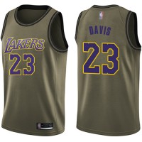Nike Los Angeles Lakers #23 Anthony Davis Green Youth NBA Swingman Salute to Service Jersey