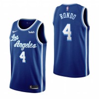 Los Angeles Los Angeles Lakers #4 Rajon Rondo Blue 2019-20 Classic Edition Stitched Youth NBA Jersey