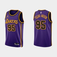 Los Angeles Los Angeles Lakers #95 Juan Toscano-Anderson Purple Youth Nike NBA 2022-23 Statement Edition Jersey