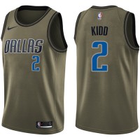 Nike Dallas Mavericks #2 Jason Kidd Green Salute to Service Youth NBA Swingman Jersey