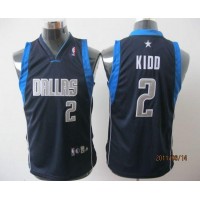Dallas Mavericks #2 Jason Kidd Dark Blue Stitched Youth NBA Jersey
