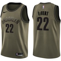 NikeBrooklyn Nets #22 Caris LeVert Green Salute to Service Youth NBA Swingman Jersey