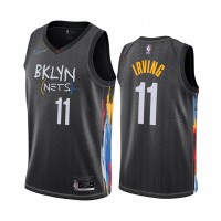 NikeBrooklyn Nets #11 Kyrie Irving Black Youth NBA Swingman 2020-21 City Edition Jersey