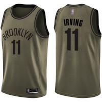 NikeBrooklyn Nets #11 Kyrie Irving Green Salute to Service Youth NBA Swingman Jersey
