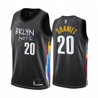 NikeBrooklyn Nets #20 Landry Shamet Black Youth NBA Swingman 2020-21 City Edition Jersey