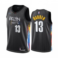 NikeBrooklyn Nets #13 James Harden Black Youth NBA Swingman 2020-21 City Edition Jersey