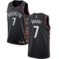 NikeBrooklyn Nets #7 Kevin Durant Black Youth NBA Swingman City Edition 2018/19 Jersey