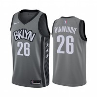 NikeBrooklyn Nets #26 Spencer Dinwiddie Gray Youth NBA Swingman Statement Edition Jersey