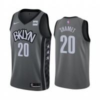 NikeBrooklyn Nets #20 Landry Shamet Gray Youth NBA Swingman Statement Edition Jersey