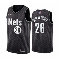 BrooklynBrooklyn Nets #26 Spencer Dinwiddie Black Youth NBA Swingman 2020-21 Earned Edition Jersey