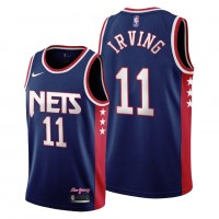 BrooklynBrooklyn Nets #11 Kyrie Irving Youth 2021-22 City Edition Throwback 90s Wordmark Navy NBA Jersey