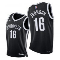 NikeBrooklyn Nets #16 James Johnson Youth 2021-22 75th Diamond Anniversary NBA Jersey Black