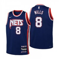 BrooklynBrooklyn Nets #8 Patty Mills Youth Nike Navy 2021/22 Swingman Jersey - City Edition