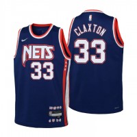 BrooklynBrooklyn Nets #33 Nicolas Claxton Youth Nike Navy 2021/22 Swingman Jersey - City Edition