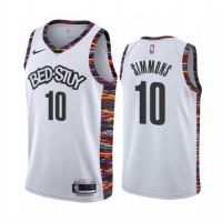 NikeBrooklyn Nets #10 Ben Simmons Youth 2019-20 White BED-STUY City Edition Stitched NBA Jersey