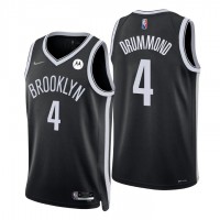 NikeBrooklyn Nets #4 Andre Drummond Black Youth NBA Swingman Icon Edition Jersey