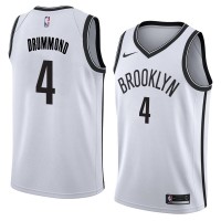 NikeBrooklyn Nets #4 Andre Drummond White Youth NBA Swingman Association Edition Jersey
