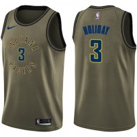 Nike Indiana Pacers #3 Aaron Holiday Green Salute To Service Youth NBA Swingman Jersey