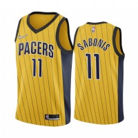 Indiana Indiana Pacers #11 Domantas Sabonis Gold Youth NBA Swingman 2020-21 Earned Edition Jersey