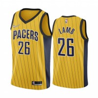 Indiana Indiana Pacers #26 Jeremy Lamb Gold Youth NBA Swingman 2020-21 Earned Edition Jersey