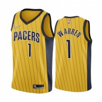Indiana Indiana Pacers #1 T.J. Warren Gold Youth NBA Swingman 2020-21 Earned Edition Jersey