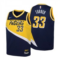 Indiana Indiana Pacers #33 Myles Turner Youth Nike Navy 2021/22 Swingman Jersey - City Edition