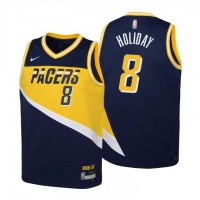 Indiana Indiana Pacers #8 Justin Holiday Youth Nike Navy 2021/22 Swingman Jersey - City Edition