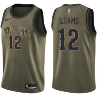Nike New Orleans Pelicans #12 Steven Adams Green Salute to Service Youth NBA Swingman Jersey