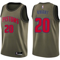 Nike Detroit Pistons #20 Brandon Knight Green Salute to Service Youth NBA Swingman Jersey