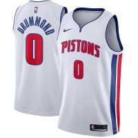 Nike Detroit Pistons #0 Andre Drummond White Youth NBA Swingman Association Edition Jersey