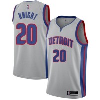 Nike Detroit Pistons #20 Brandon Knight Silver Youth NBA Swingman Statement Edition Jersey