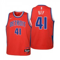 Detroit Detroit Pistons #41 Saddiq Bey Youth Nike Red 2021/22 Swingman Jersey - City Edition