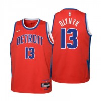 Detroit Detroit Pistons #13 Kelly Olynyk Youth Nike Red 2021/22 Swingman Jersey - City Edition