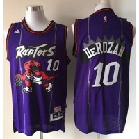 Toronto Raptors #10 DeMar DeRozan Purple Throwback Youth Stitched NBA Jersey