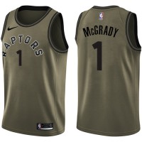 Nike Toronto Raptors #1 Tracy Mcgrady Green Salute to Service Youth NBA Swingman Jersey