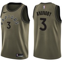 Nike Toronto Raptors #3 OG Anunoby Green Salute to Service Youth NBA Swingman Jersey