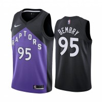 Toronto Toronto Raptors #95 DeAndre' Bembry Purple Youth NBA Swingman 2020-21 Earned Edition Jersey