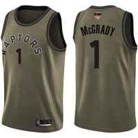 Nike Toronto Raptors #1 Tracy Mcgrady Green Salute to Service 2019 Finals Bound Youth NBA Swingman Jersey