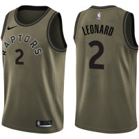Nike Toronto Raptors #2 Kawhi Leonard Green Youth NBA Swingman Salute to Service Jersey