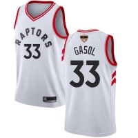 Nike Toronto Raptors #33 Marc Gasol White 2019 Finals Bound Youth NBA Swingman Association Edition Jersey