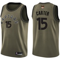 Nike Toronto Raptors #15 Vince Carter Green Salute to Service 2019 Finals Bound Youth NBA Swingman Jersey