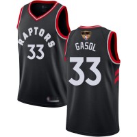 Nike Toronto Raptors #33 Marc Gasol Black 2019 Finals Bound Youth NBA Swingman Statement Edition Jersey