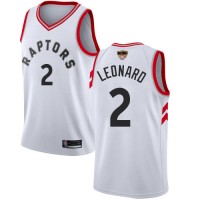 Nike Toronto Raptors #2 Kawhi Leonard White 2019 Finals Bound Youth NBA Swingman Association Edition Jersey