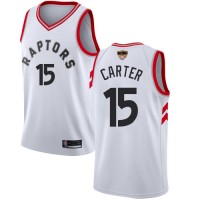 Nike Toronto Raptors #15 Vince Carter White 2019 Finals Bound Youth NBA Swingman Association Edition Jersey
