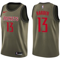 Nike Houston Rockets #13 James Harden Green Salute to Service Youth NBA Swingman Jersey