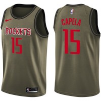 Nike Houston Rockets #15 Clint Capela Green Salute to Service Youth NBA Swingman Jersey