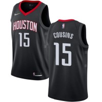 Nike Houston Rockets #15 DeMarcus Cousins Black Youth NBA Swingman Statement Edition Jersey