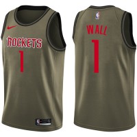 Nike Houston Rockets #1 John Wall Green Salute to Service Youth NBA Swingman Jersey