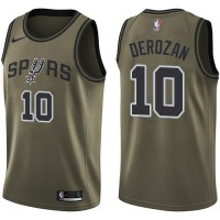 Nike San Antonio Spurs #10 DeMar DeRozan Green Youth NBA Swingman Salute to Service Jersey