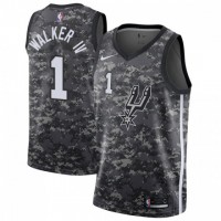 Nike San Antonio Spurs #1 Lonnie Walker IV Black Youth NBA Swingman City Edition 2018/19 Jersey